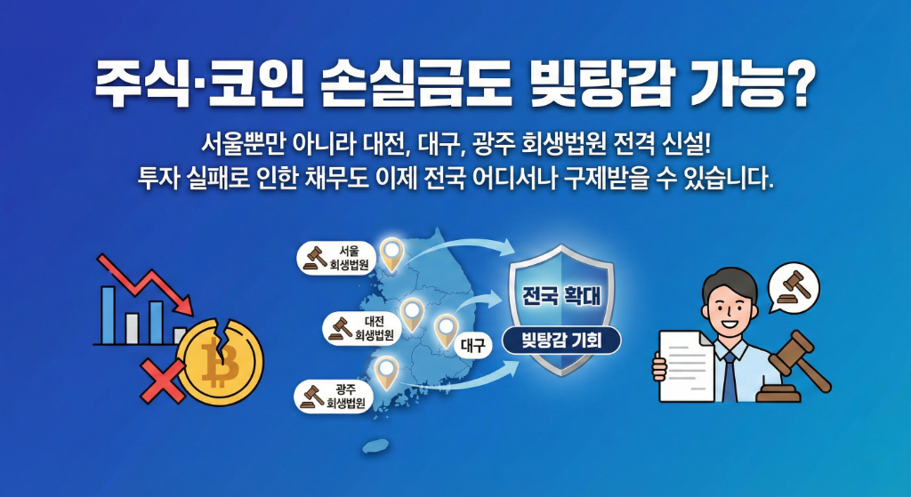 주식·코인 손실금도 빚탕감 가능 - 전국 회생법원 전격 신설